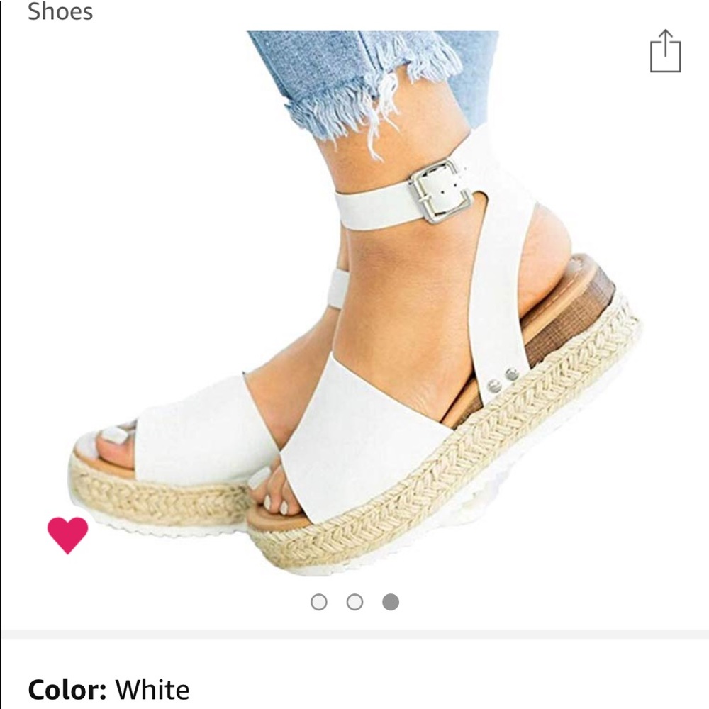 White Open Toe Sandals